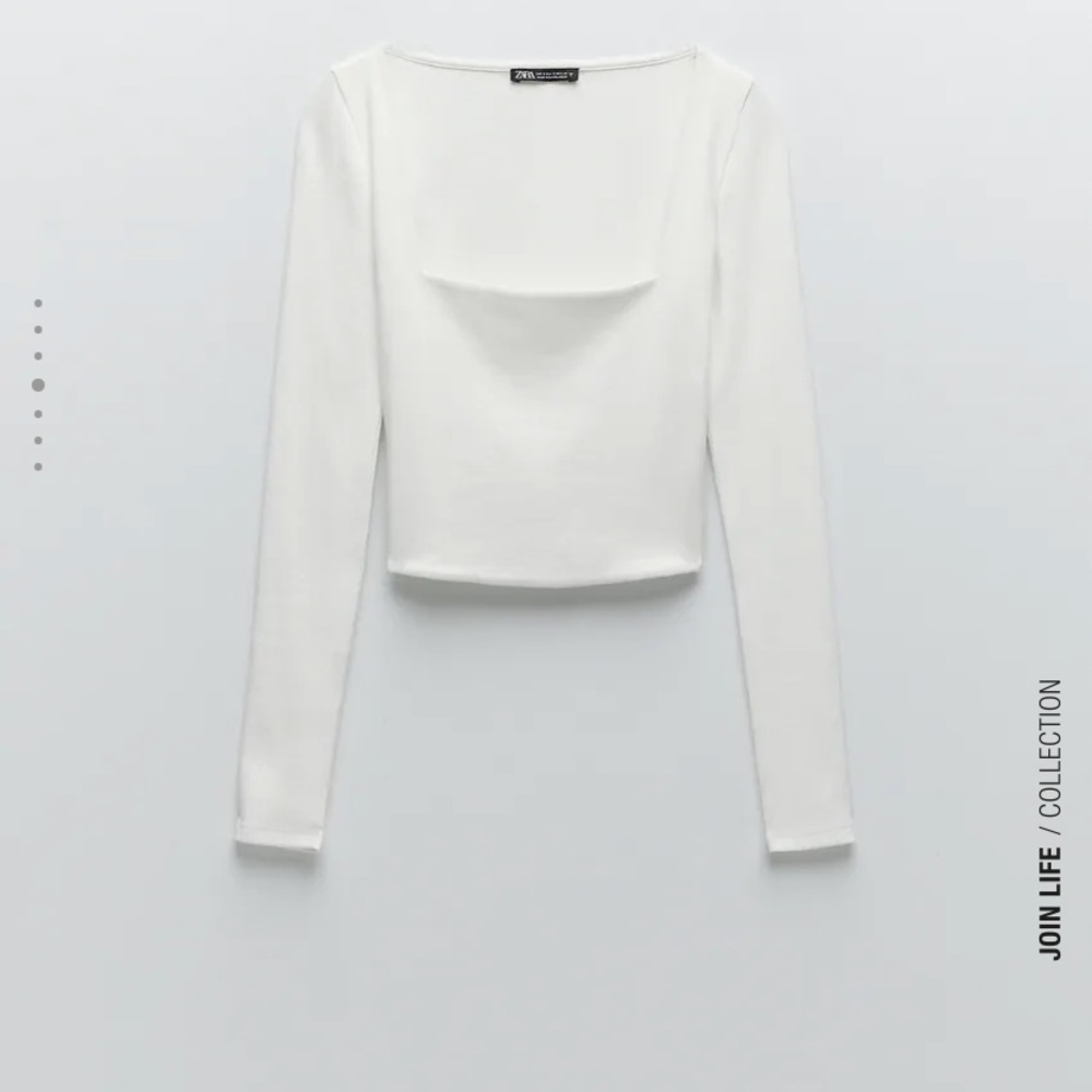 NWT Zara square neck crop top